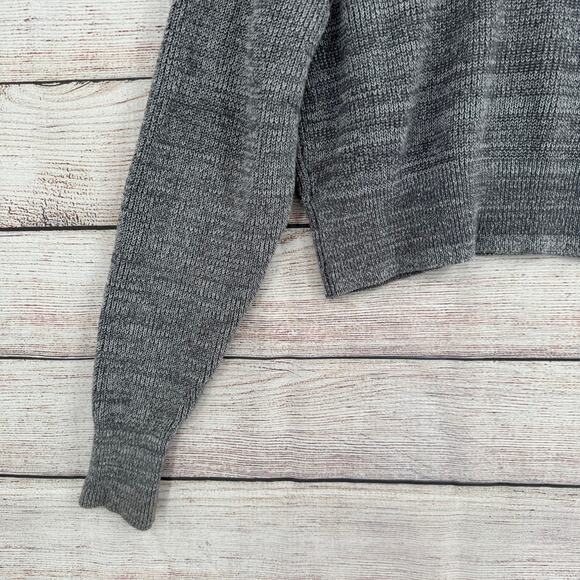 Free People Mock Neck Cropped Sweater Womens XS Heathered Gray - Picture 13 of 14